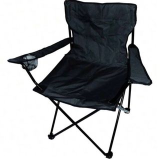 Silla plegable camping negra
