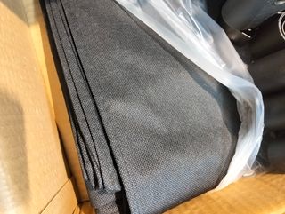 SONGMICS Armario de Tela 140×43×174 cm Negro con 2 Barras