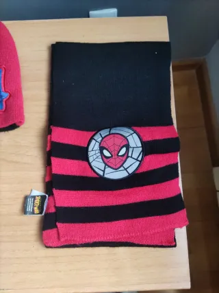Conjunto Spiderman Gorro Bufanda Guantes Niño