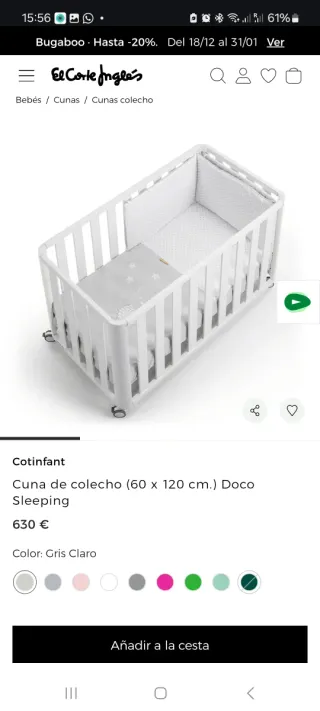 Cuna de Colecho Cotinfant Doco