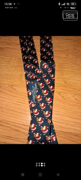 Corbata Papá Noel Azul nueva