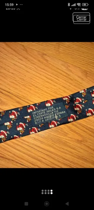 Corbata Papá Noel Azul nueva