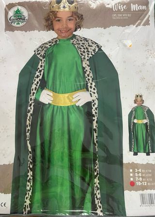Disfraz Rey Mago Cuirma Talla 10-12 REGALO GUANTES