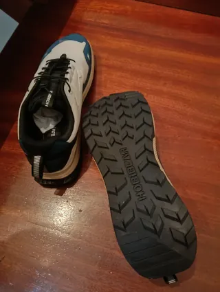 Zapatos cordones anchos teal y blanco