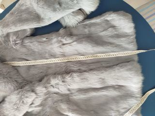 Chaquetón piel gris suave y caliente