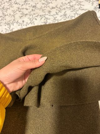 Vestido Zara verde oliva una sola puesta
