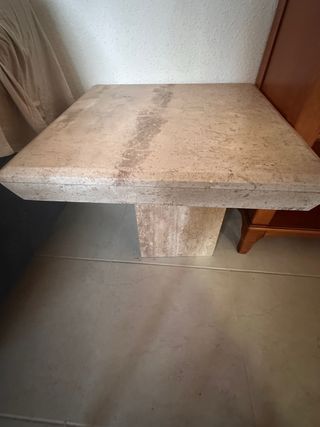precio negociable-Mesa de centro piedra beige
