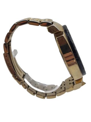 RELOJ LANSCOTTE CHRONOGRAPH DORADO Y NEGRO CORREA METALICA