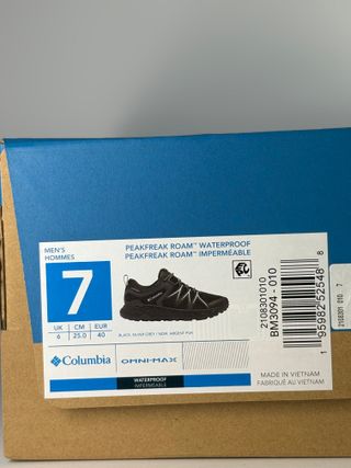 Zapatillas Columbia Impermeables Negras/Grises