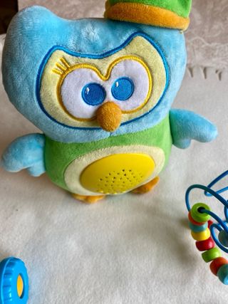 Lote 4 Juguetes Bebé: Coche, Teléfono, Peluche,