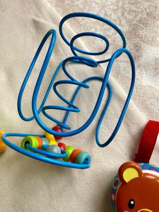 Lote 4 Juguetes Bebé: Coche, Teléfono, Peluche,