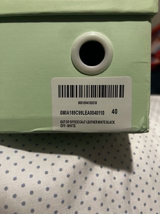 Zapatillas Off White Out Of Office Blancas y Negra