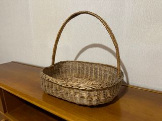 Cesto cesta in vimini naturale con manico