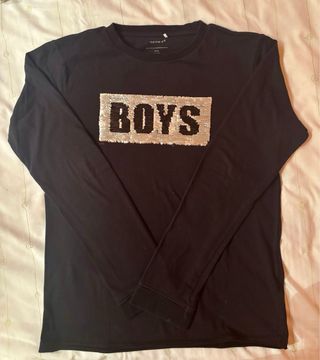 3 Camisetas de  niño manga larga roja,Blanca,negra