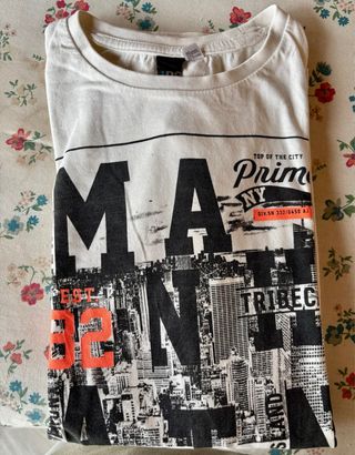 3 Camisetas de  niño manga larga roja,Blanca,negra