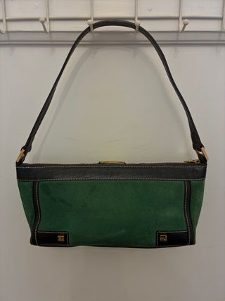Bolso ante verde y negro Roberto Verino