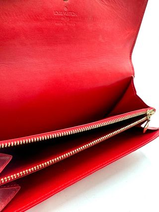 Portafoglio Louis Vuitton Sarah Monogram Vernis Rosso