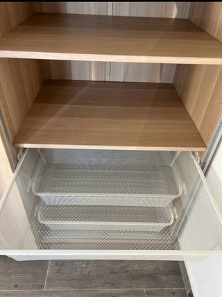 Armario corredera color madera