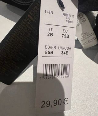 Sujetador Intimissimi Negro con Pelo