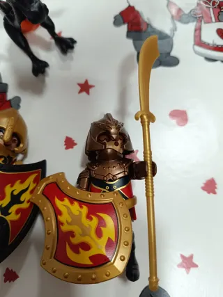 Playmobil dragón, caballeros medievales