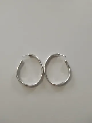 Pendientes Aro Uno de 50 Plata