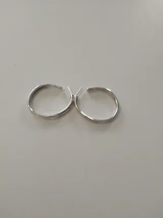 Pendientes Aro Uno de 50 Plata