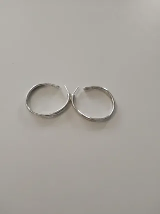 Pendientes Aro Uno de 50 Plata