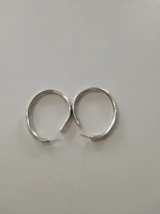 Pendientes Aro Uno de 50 Plata