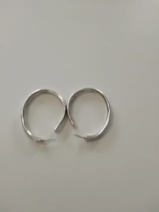 Pendientes Aro Uno de 50 Plata