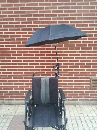 Sujeta Paraguas Silla Ruedas Negro