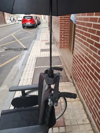 Sujeta Paraguas Silla Ruedas Negro