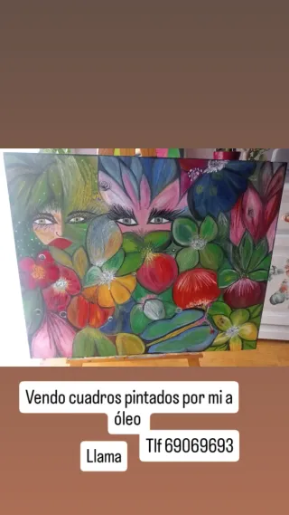 Cuadro al óleo pintado a mano