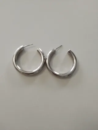 Pendientes de aro de plata