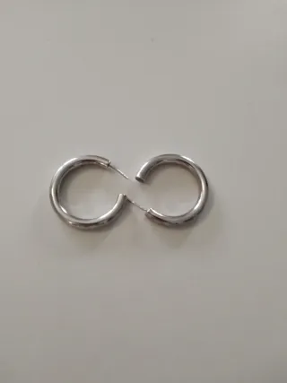 Pendientes de aro de plata