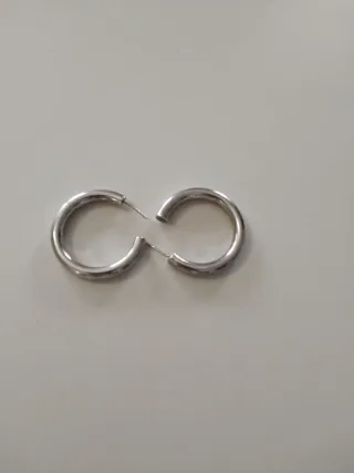 Pendientes de aro de plata