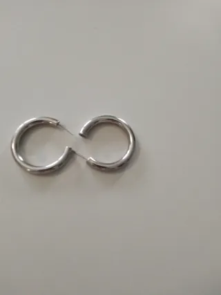 Pendientes de aro de plata