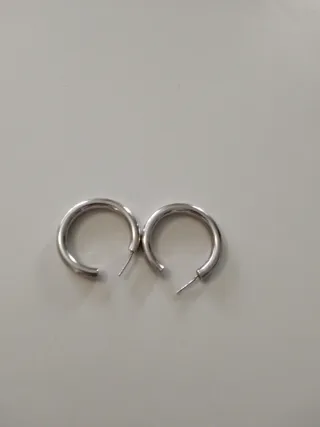 Pendientes de aro de plata