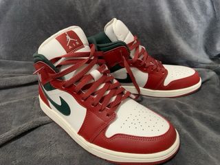 Jordan 1 Mid (Sail-Midnight Green-Pure Platinum)