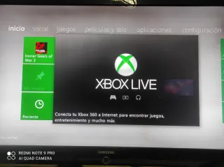 Xbox 360 con mando y cable