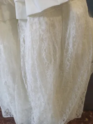 Falda Fallera Cancún encaje blanco