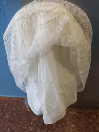 Falda Fallera Cancún encaje blanco