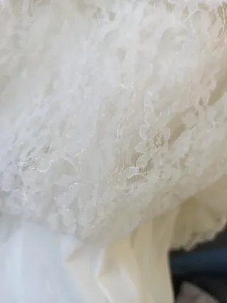 Falda Fallera Cancún encaje blanco