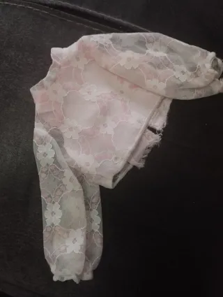 Blusa Nancy Calé con pizzo rosa e bianco