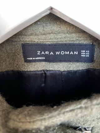 Cazadora Zara Verde Militar T.36