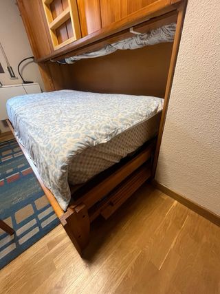 Mueble cama con literas de madera de pino macizo