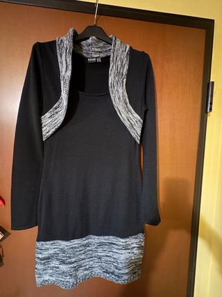 Vestito donna nero e grigio