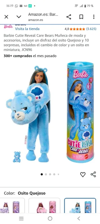 Barbie Cutie Reveal Oso Azul