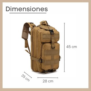 Mochila Táctica Militar 30L Senderismo Gym Beige