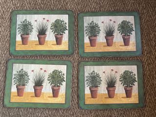 Set 4 Tovagliette Vintage Rustiche Piante