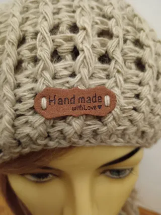 Berretto Inverno Beige Morbido Handmade crochet